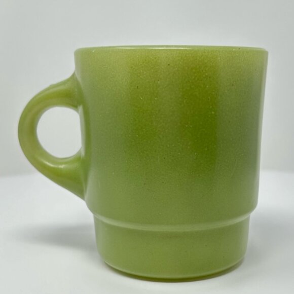 Vintage Anchor Hocking Fire King Green Mug - Picture 1 of 5